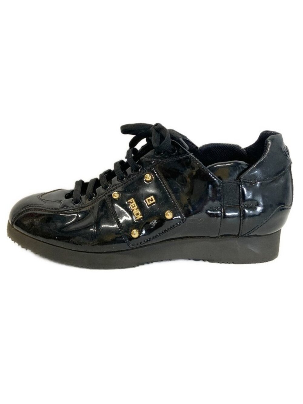 Fendi Sneakers Black Leather 36.5